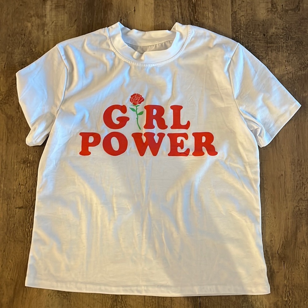 Never worn - high neck cropped tee